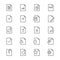 Document thin icons