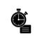 Document time clock icon. Simple business intention icons for ui and ux, website or mobile application