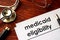 Document with title medicaid eligibility.