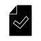 Document verification glyph icon