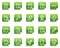 Document web icons, green sticker series