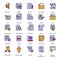 Documents and Certificates flat Icons Pack