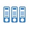 Documents, files archive icon / blue color