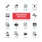 Documents and files - flat design style icons set