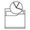 Documents folder files icon cartoon in black and white