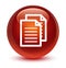 Documents icon glassy brown round button