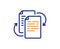 Documents workflow line icon. Doc file page sign. Vector