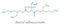 Docusate sodium dioctyl sodium sulfosuccinate stool softener drug molecule laxative. Skeletal formula.