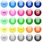 DOCX file format icons in color glossy buttons