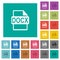 DOCX file format square flat multi colored icons