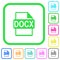 DOCX file format vivid colored flat icons