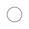 Dodecagon icon. Geometric figure Element for mobile concept and web apps. Thin line icon for website design and development, app