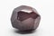 Dodecahedral natural deep red garnet lightly tumbled polished crystal