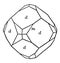 Dodecahedron and trapezohedron vintage illustration