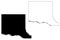Dodge County, Nebraska U.S. county, United States of America, USA, U.S., US map vector illustration, scribble sketch Dodge map