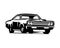 dodge super bee 1969. vector illustration premium. side view with style.