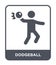 dodgeball icon in trendy design style. dodgeball icon isolated on white background. dodgeball vector icon simple and modern flat
