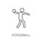dodgeball linear icon. Modern outline dodgeball logo concept on