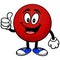 Dodgeball Mascot with Thumbs Up