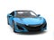 Dodger blue modern luxury sports car - beauty shot