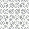 Dodle circle shapes black and white vector textile
