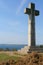 The Dodman Point Cross, granite and more than 6 metres tall, warned sailors of hazards. South coast of Cornwall.