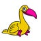 Dodo bird animal character cartoon illustration