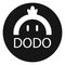 DODO token symbol of the DeFi project cryptocurrency logo in circle, decentralized finance coin icon isolated on white background