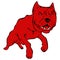 Dog american pit bull terrier illustration