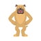 Dog angry. Pet evil emoji avatar. bulldog aggressive. Vector ill