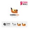 Dog animal concept icon set and modern brand identity logo template and app symbol based on comma sign