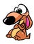 Dog animal funny character parody dachshund cartoon illustration