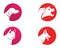 Dog animals logo pets shop template icons app