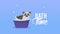 dog bath time in bathtub animation