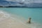 Dog on beach, Shoal Bay West, Anguilla