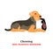 Dog behavior problem icon