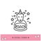 Dog Birthday line icon. Editable illustration