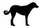 A dog body, silhouette vector