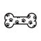 Dog bone vector paw icon logo footprint pet Halloween french bulldog character cartoon symbol illustration
