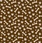 Dog bones seamless pattern. Bone and traces of puppy paws repetitive texture. Doggy endless background. Vector