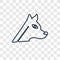 Dog Breeder concept vector linear icon isolated on transparent b