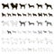 Dog breeds cartoon icons in set collection for design.Dog pet vector symbol stock web illustration.