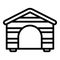 Dog cabin icon outline vector. House shelter