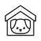 dog canine young house pet outline