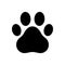 Dog and cat paw print vector icon. Paw of an animal, canine footprints. Traces of dog paws, dog paws. Trace of the cat, imprint of