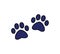 dog or cat paw. Symbol of pet. Animal footprint. Puppy icon