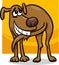 Dog chasing tail cartoon illustration