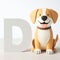 A dog clipart and letter D