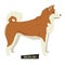 Dog collection Akita Inu Geometric style