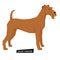 Dog collection Irish Terrier Geometric style object